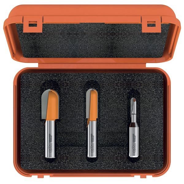 CMT Orange Tools Round Nose Set, 1/4'' Shank, 3 Pieces, 814.001.11