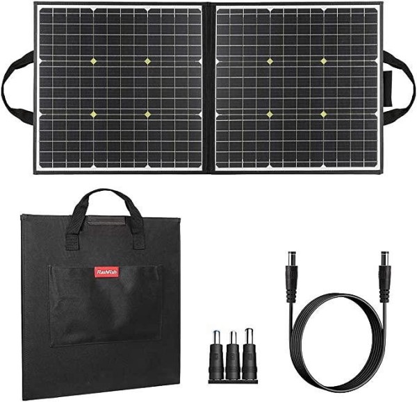FlashFish Portable Solar Panel 100W 18V, S18V100W