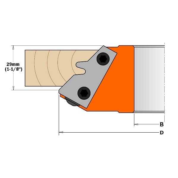 CMT Orange Tools Pair of Knives for Lock Miter, 695.011.01