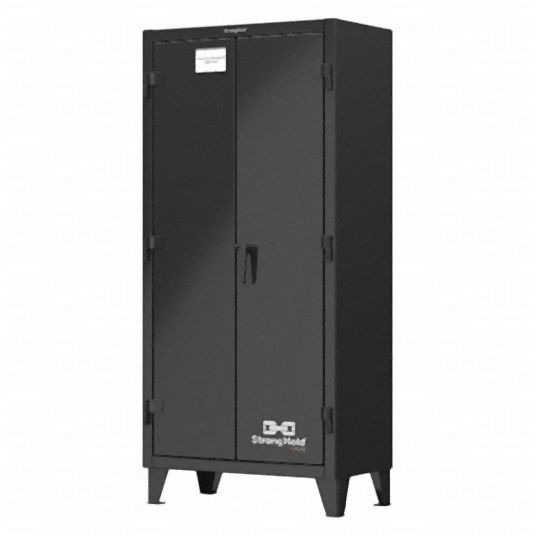 Strong Hold Heavy Duty Storage Cabinet, Black, 78 in H X 36 in W X 20 in D, Assembled, 36-204-5S