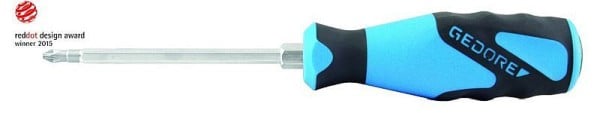 GEDORE Screwdriver Phillips PH0 with striking cap, Screwdriver, 3-component handle, length 185 mm, Tool, 2160SK PH 1, 1845292