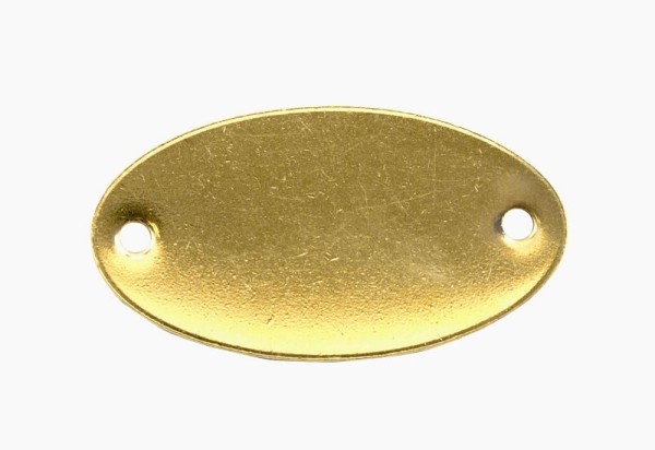 C.H. Hanson Tag-1"x1-7/8" Oval Brass pack of 100, 41742
