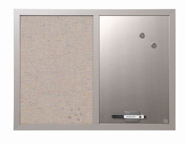 MasterVision Combo Dry-Erase & Gray Fabric Bulletin Board, MX04331608