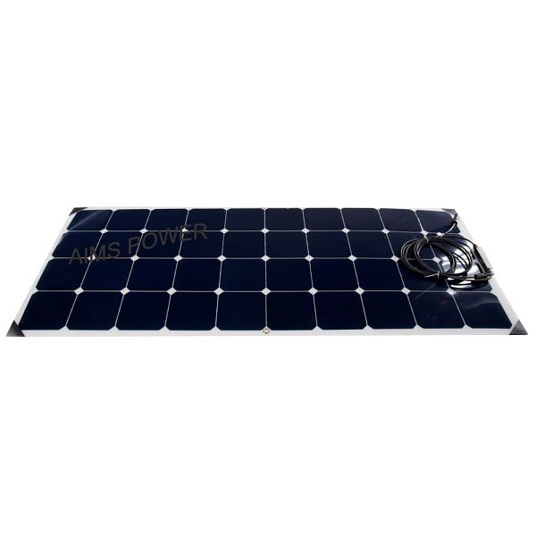 Aims Power 130 Watt Flexible Bendable Slim Solar Panel Monocrystalline, PV130SlIM