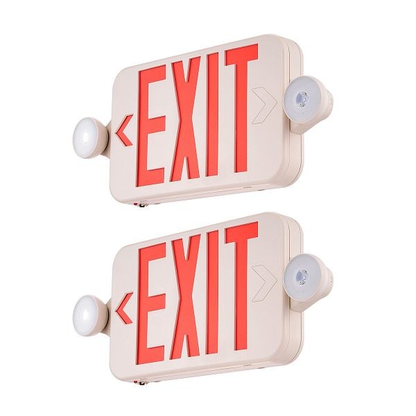 VEVOR LED Exit Sign with Emergency Lights with Battery Backup, Pack of 2, JGDAQCKBZ2PCMWWZQV6