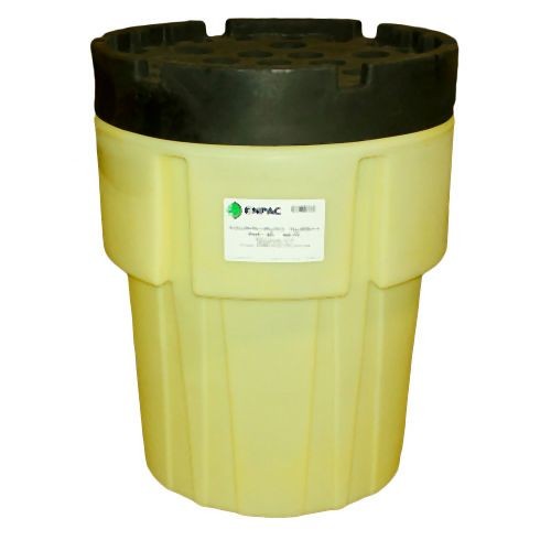 ENPAC 65 Gallon Poly SpillPack Drum, Yellow Base with Black Slip-Top Lid, 1165-YE