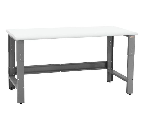 BenchPro Roosevelt Workbench, Cleanroom Laminate Top, Round Front Edge, 24"W x 48"L x 30"-36"H, 1,200 lbs Capacity, RCR2448