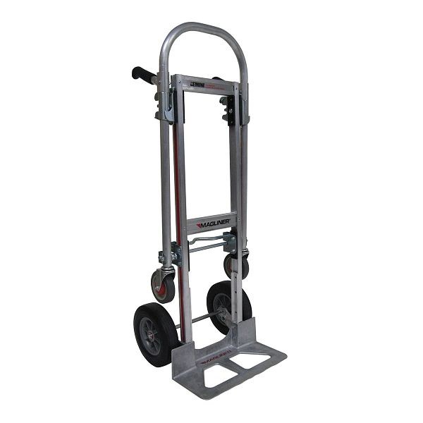 Magliner Gemini Jr. Convertible Hand Truck with 10 in Solid Rubber Wheels, 500/1000lb. Capacity, GMK16UA3