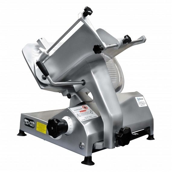 Univex Electric Food Slicer, Value™ Series, manual, Maximum duty 6 hours a day, 12" diameter knife, belt-driven, 7512