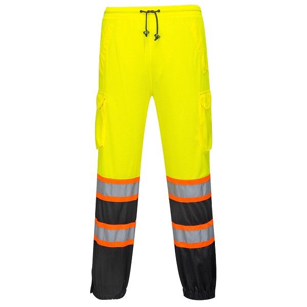 Portwest Two-Tone Mesh Overpants, Yellow/Black, 4X/5X, Regular, US388YBR4X/5X