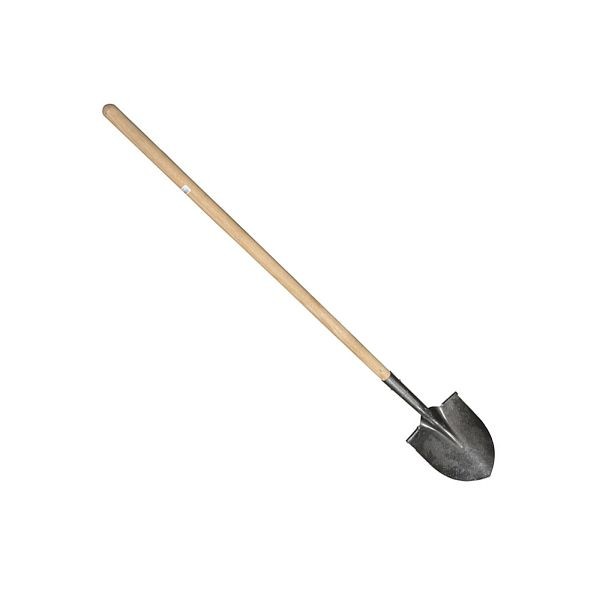 Jones Stephens Economy Wood Handle Shovel, Long Handle, Round Point, AMES #15-047, S49431