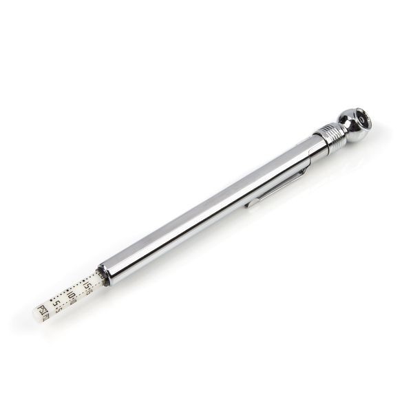 STEELMAN 5-50 PSI Polished Steel Pencil Air Pressure Gauge, 422113