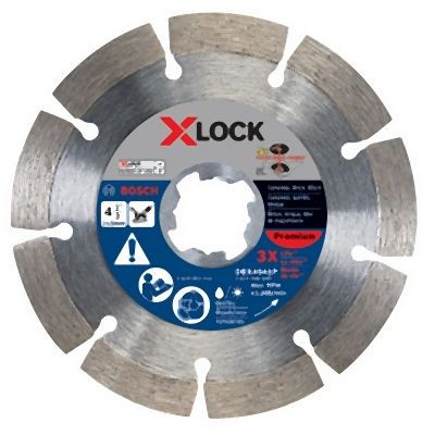 Bosch 4-1/2 Inches X-LOCK Premium Segmented Diamond Blade, 2610046640