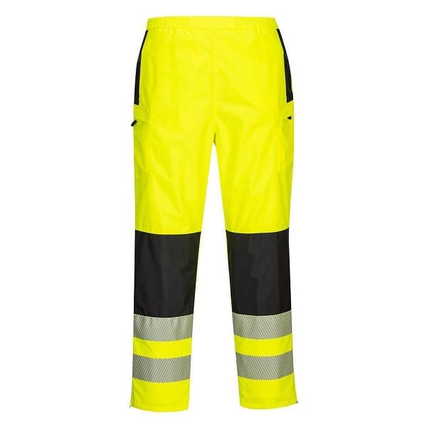 Portwest PW3 Hi-Vis Women's Rain Pants, Yellow/Black, L, Regular, PW386YBRL