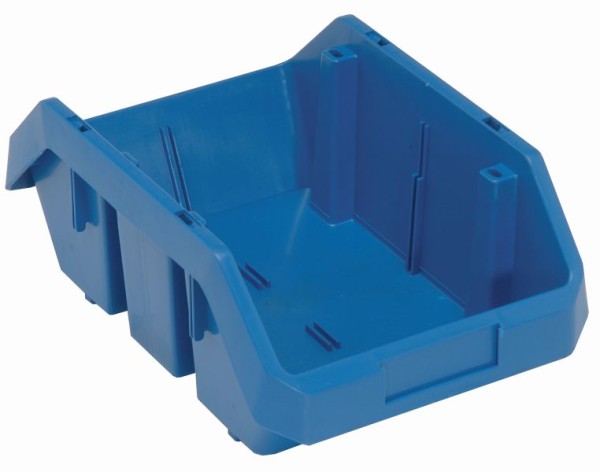 Quantum Storage Systems QuickPick Bin, 12-1/2"W x 8-3/8"D x 5"H, allows double sided access to stored items, heavy-duty polypropylene, blue, QP1285BL