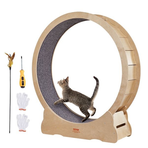VEVOR Cat Exercise Wheel 52 inch, Large Cat Treadmill Wheel for Indoor Cats, MPBJ48INCH00Z0SK2V0