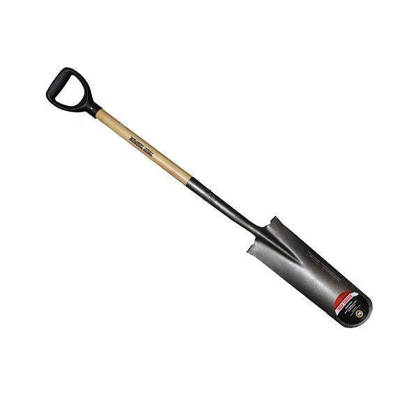 Jones Stephens Premium Grade Wood Handle Shovel, D-Handle, 16" Drain Spade, AMES #15-738, S49423
