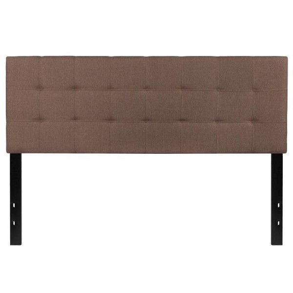 Flash Furniture Bedford Tufted Upholstered Queen Size Headboard in Camel Fabric, HG-HB1704-Q-C-GG