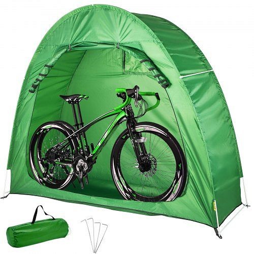 VEVOR Bicycle Storage Tent Bike Storage Cover 210D Waterproof Green with Carry Bag, ZXCCFPLSBDDWC4M2UV0