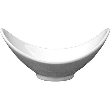International Tableware Pacific Porcelain Boat Shaped Bowl (20oz), Bright White, Quantity: 24 pieces, FAW-102