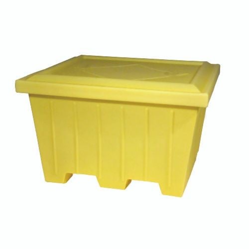 ENPAC Extra Large Tote Bin with Lid, Yellow, 1525-YE