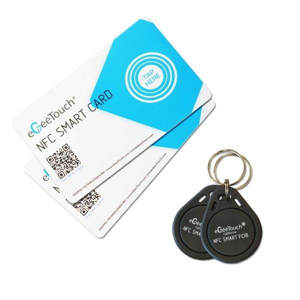 eGeeTouch Smart NFC Smartcards & Fobs (Pack of 2), 5-NFC-2002CF