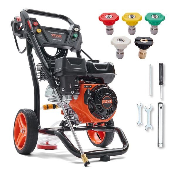 VEVOR Gas Pressure Washer, 3600 PSI 2.6 GPM, Gas Powered Pressure Washer with Copper Pump, R3600PSI26GPM7JARV0