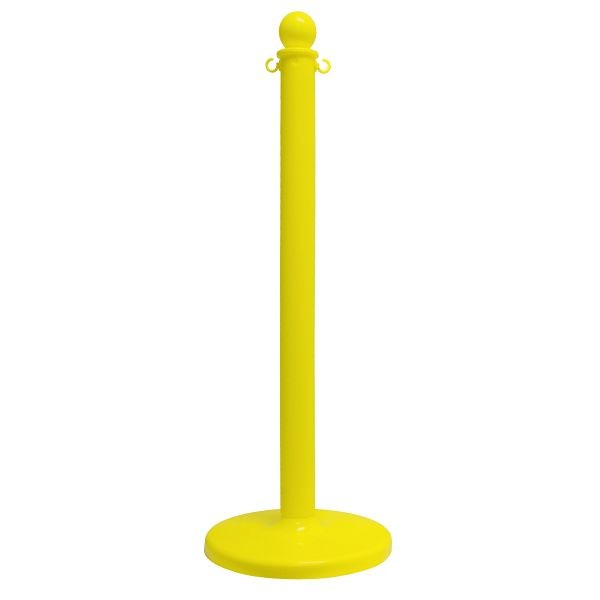 Mr. Chain Stanchion, Yellow, 40-Inch Height, 2.5-Inch Diameter Pole, Quantity of pieces: 2, 96402-2