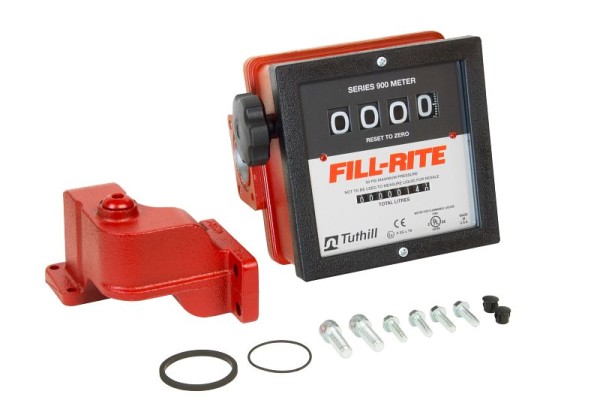 Fill-Rite 4-Digit Mechanical Liter Meter, 1.5" Meter, 901CLMK300V