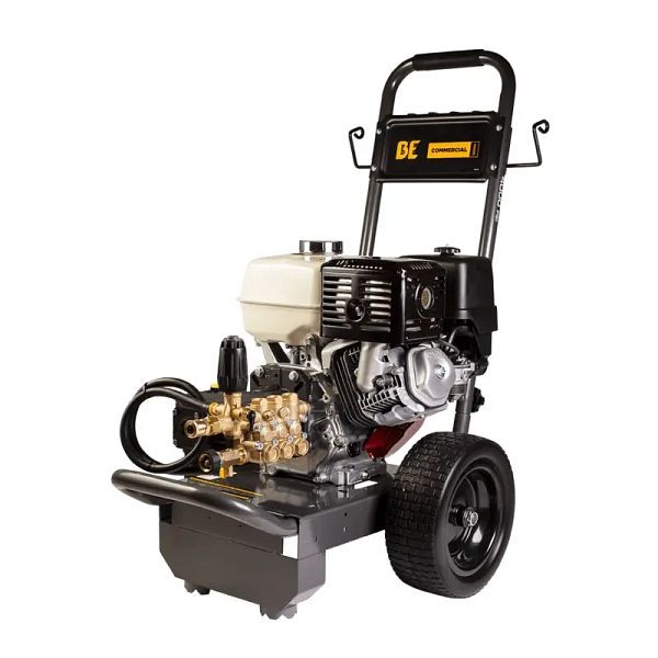 BE Power Equipment 4,000 PSI - 4.0 GPM Gas Pressure Washer with Honda GX390 Engine and General Triplex Pump, Powder coated steel frame, B4013HGS