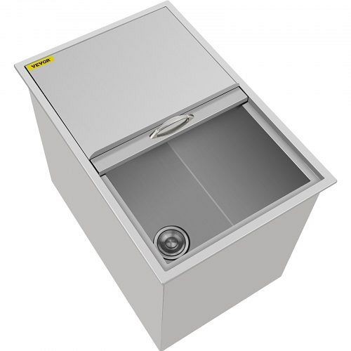 VEVOR Drop In Ice Chest Cooler Stainless Steel with Push-Pull Cover, 121.5qt Drop-In Design, JG18X27X210000001V0