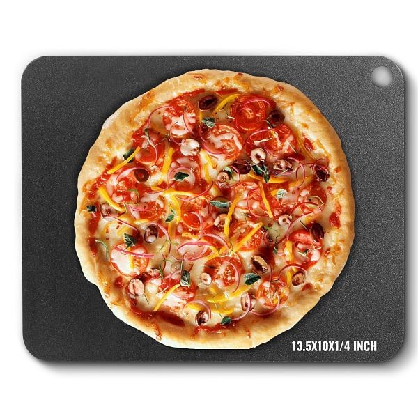 VEVOR Pizza Steel, 13.5" x 10" x 1/4" Pizza Steel Plate for Oven, FXPSPSGB1351CCX4EV0