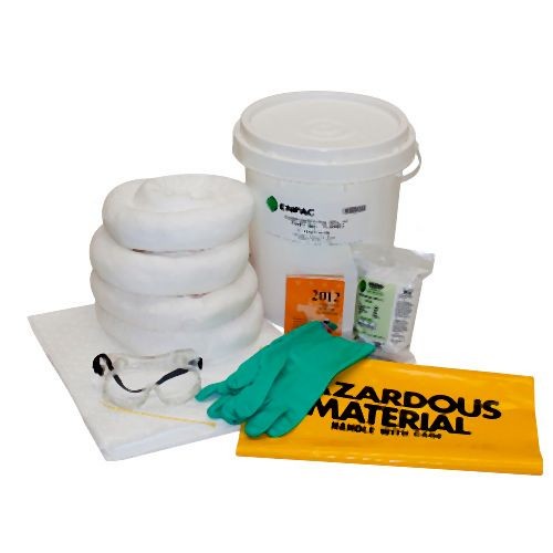 ENPAC 5 Gallon Safety Pail Spill Kit Oil Only, White, 13-5PKO