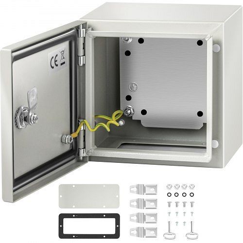 VEVOR Steel Electrical Box Electrical Enclosure Box 8 x 8 x6" Carbon Steel IP65, DQXJSTCFS20X20X15V0
