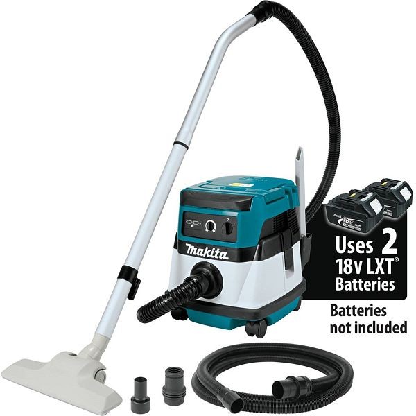 Makita 18V X2 (36V) LXT Lithium-Ion Cordless/Corded 2.1 Gallon HEPA Filter Dry Dust Extractor/Vacuum (Tool Only), XCV04Z