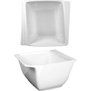 International Tableware Pacific Porcelain Square Bowl (13oz), Bright White, Quantity: 24 pieces, PC-15