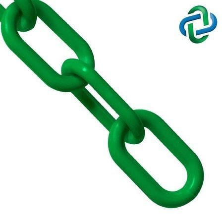 Mr. Chain Plastic Barrier Chain, Green, 1-Inch Link Diameter, 500-Foot Length, 10004-500