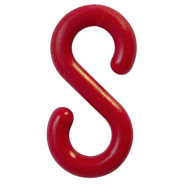 Mr. Chain Plastic S-Hook, Red, 1-Inch Link Diameter, Quantity: 10 Pieces, 10305-10