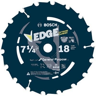Bosch 25 pieces 7-1/4 Inches 18 Tooth Edge Portable Saw Blades Fast Cut (Bulk), 2610041286