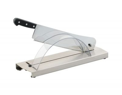 Louis Tellier Bread slicer, Stainless Steel base, 35 cm straight blade, 35CPX