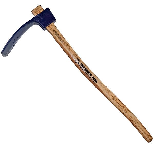 Warwood Tool 6 lb Track Adze, 34" hickory handle, 4" x 9" blade, 1201