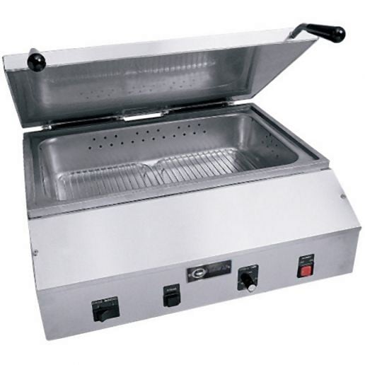 EmberGlo 29" x 22 1/2" x 20" Stainless Steel Countertop Steamer with Automatic Timer Control, ES10T