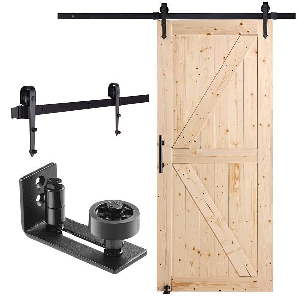 VEVOR Barn Door and Hardware Kit, 36" x 84" Wood Sliding Barn Door, MZGCMTZYS368YNR6EV0