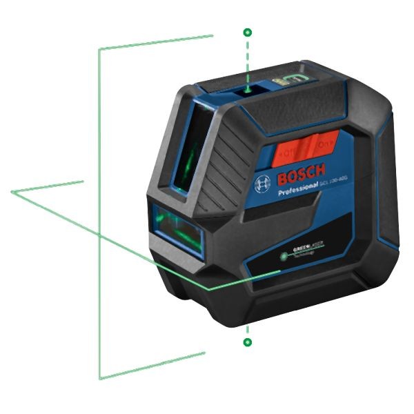 Bosch Green-Beam Self-Leveling Cross-Line Laser with Plumb Points, 0601066M11