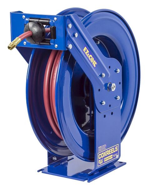 Coxreels Safety Series Spring Rewind Hose Reel for air/water: 3/8" Inner Diameter, 50' hose, 300 PSI, EZ-T Series, EZ-TSH-350