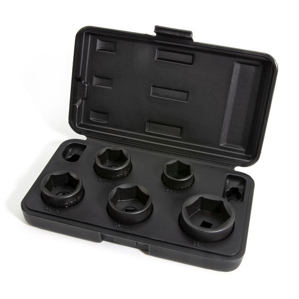 STEELMAN 3/8-Inch Drive Low Profile Oil Filter Socket Set, 5 Pieces, 42275