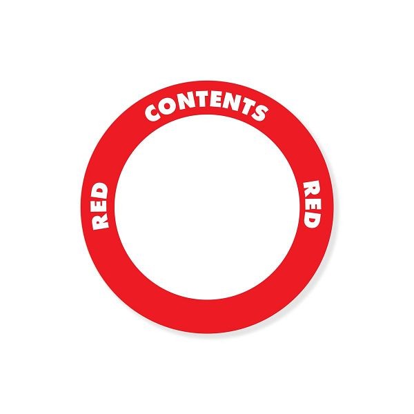 OilSafeSystem Paper Circular Label, 2", Red, 280508