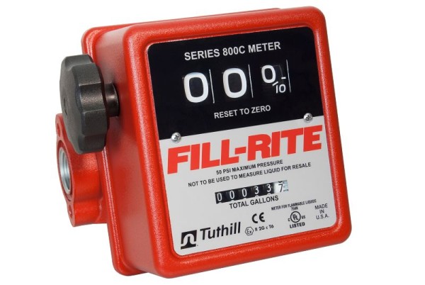 Fill-Rite 3/4" 5-20 GPM 3-Digit Mechanical Fuel Transfer Meter, 807C