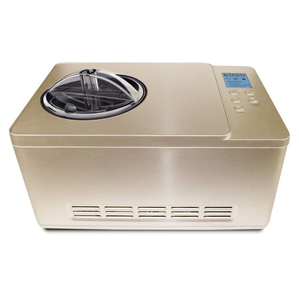 Whynter Ice Cream Maker, 2 Quart Capacity Stainless Steel Bowl & Yogurt Function in Champagne Gold, ICM-220CGY