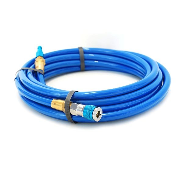 STEELMAN 25-Foot Straight Air Hose with Reusable Quick Disconnect Fittings, 50049-WMQ-IND